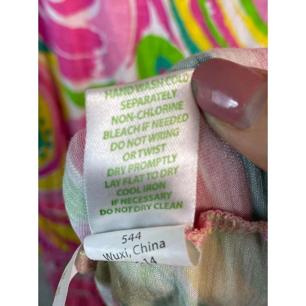 Lilly Pulitzer Marlisa All Nighter Strapless Maxi Dress Sz M Pink Green Flamingo - Picture 5 of 7
